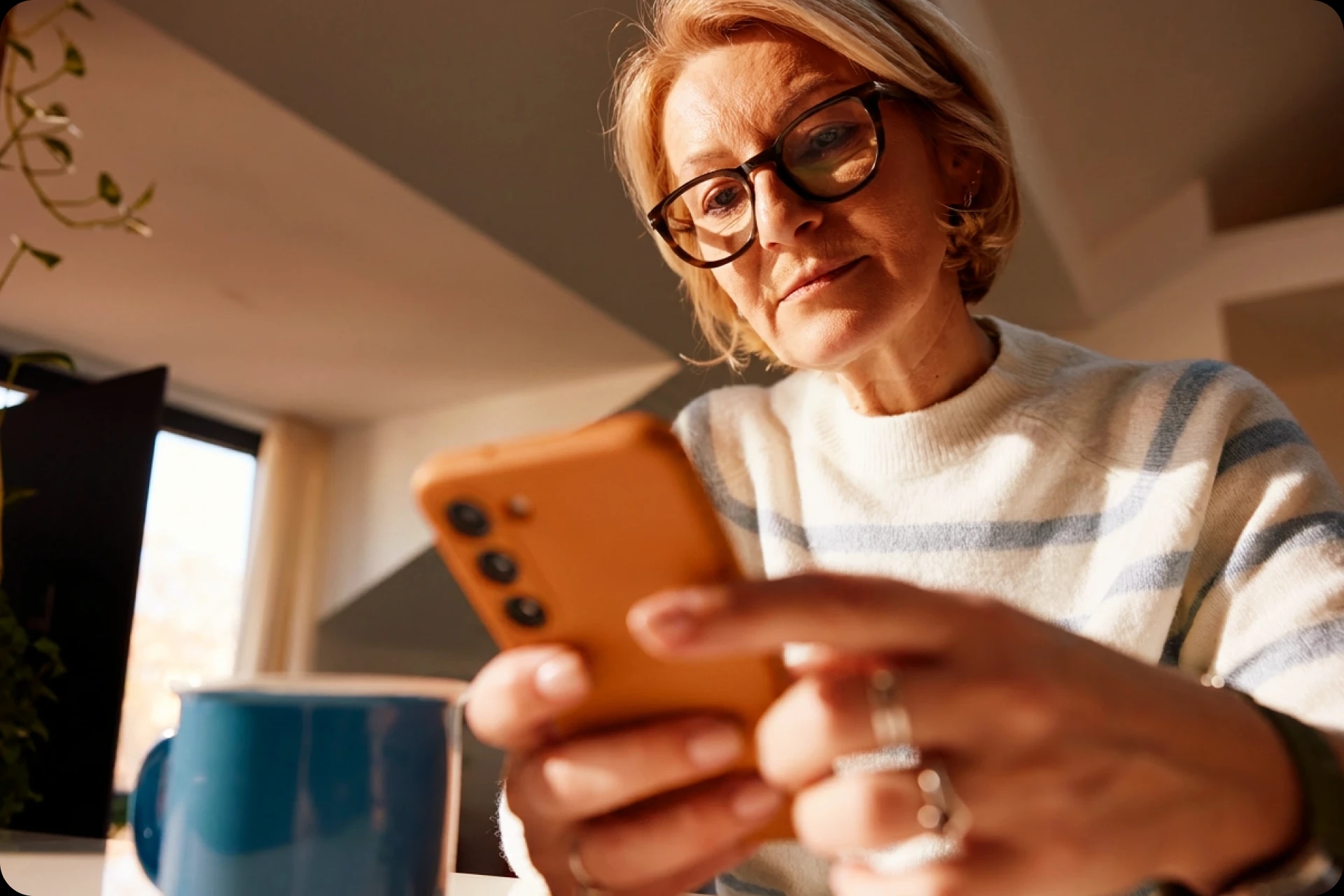faq8 woman cell phone